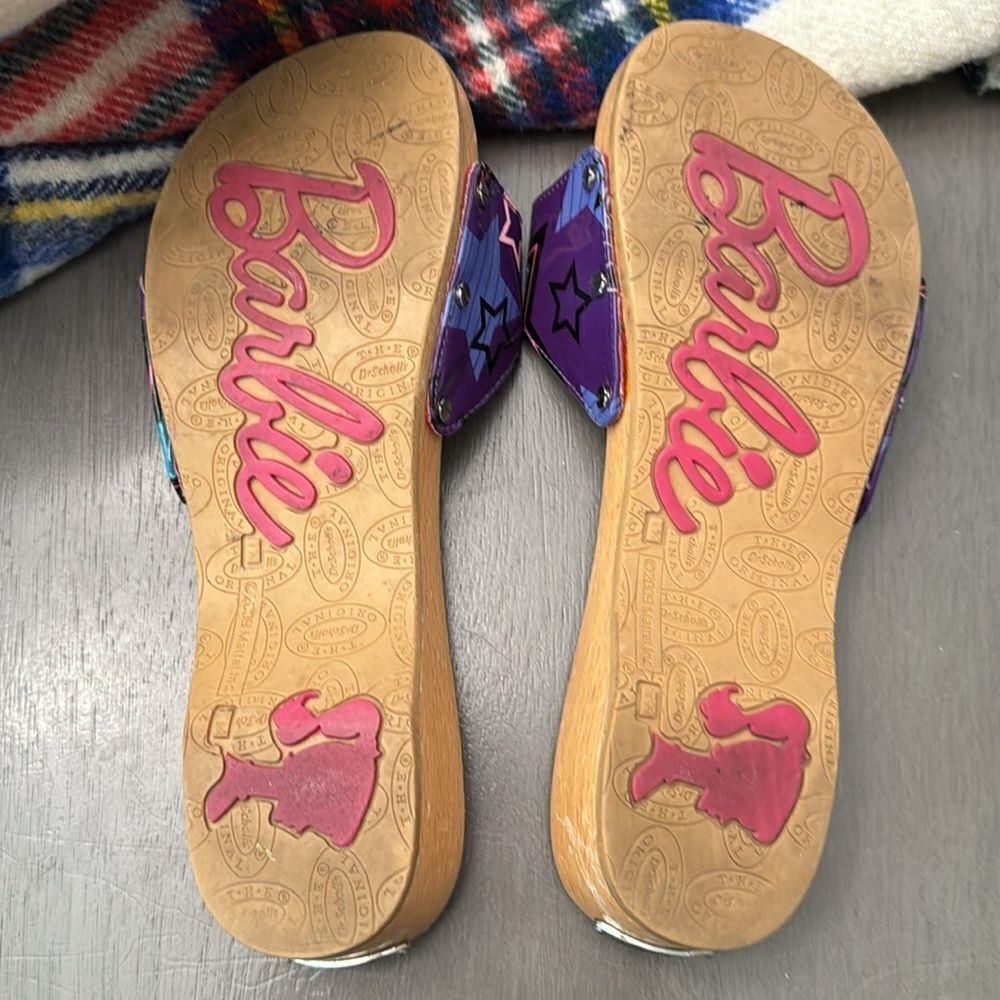 Dr. Scholl's Wood Star Barbie & the rockers Doll Slides size 9 - Picture 8 of 11